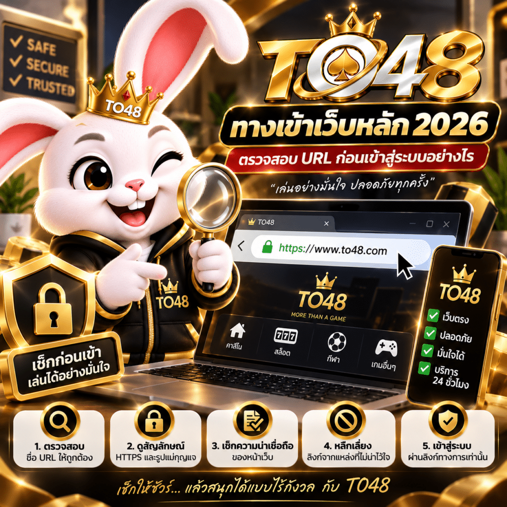 TO48 ทางเข้าเว็บหลัก 2026 ตรวจสอบ URL ก่อนเข้าสู่ระบบอย่างไร